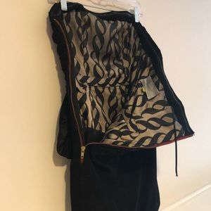 Leifsdottir Black Micro Mini Suede Dress